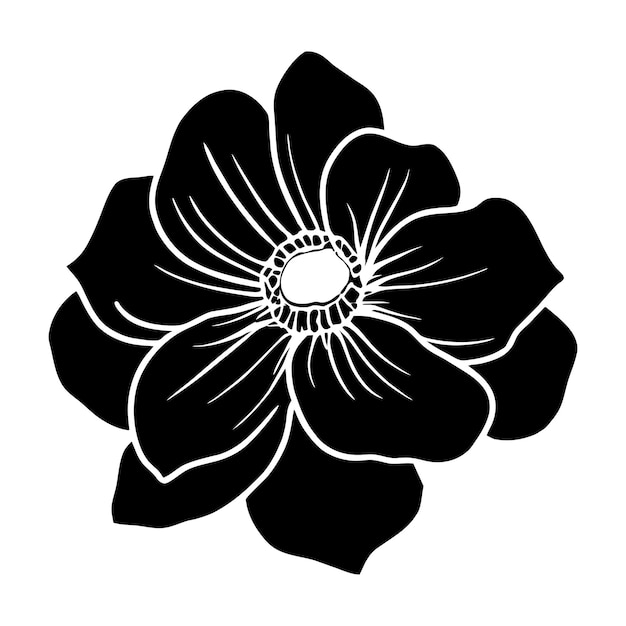 Ilustración simple de flores dibujada a mano