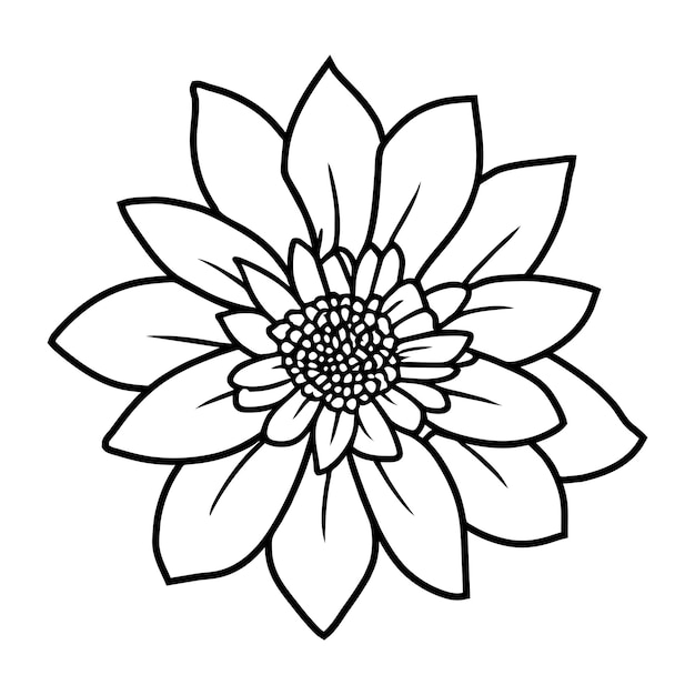 Ilustración simple de flores dibujada a mano