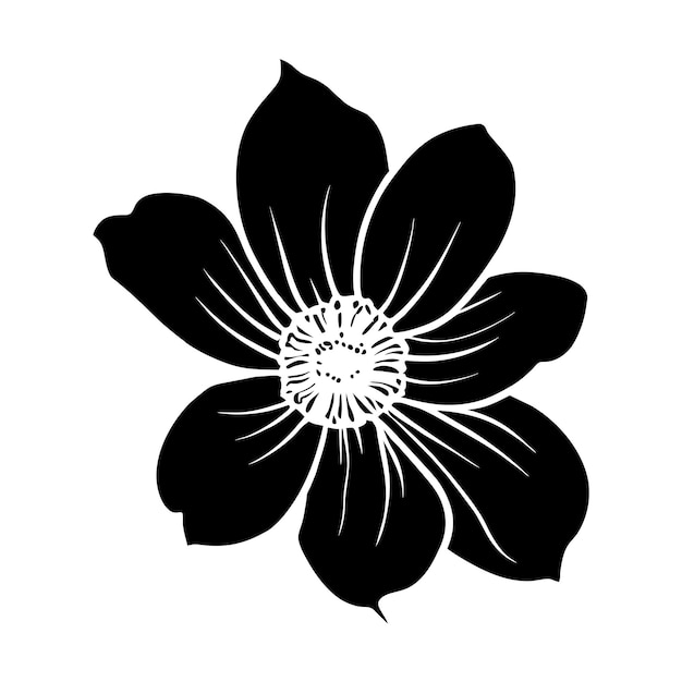 Ilustración simple de flores dibujada a mano