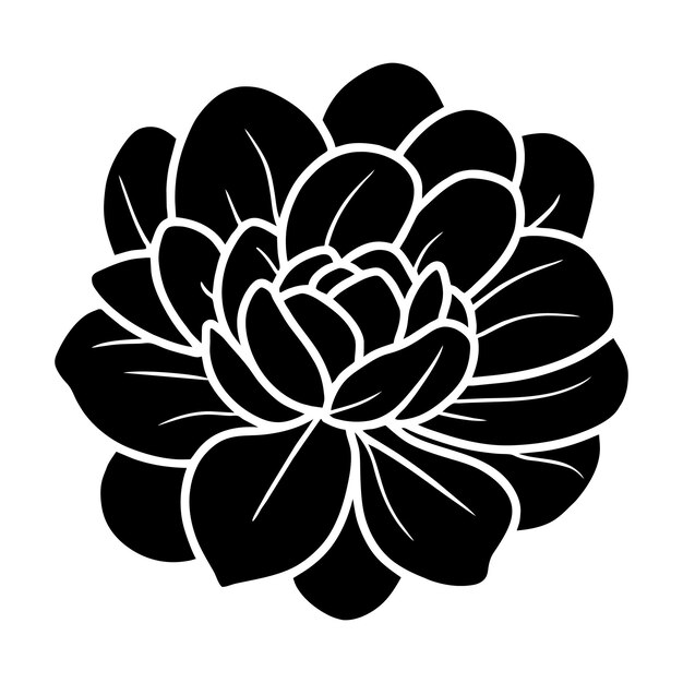 Ilustración simple de flores dibujada a mano