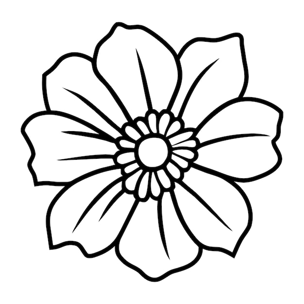 Ilustración simple de flores dibujada a mano