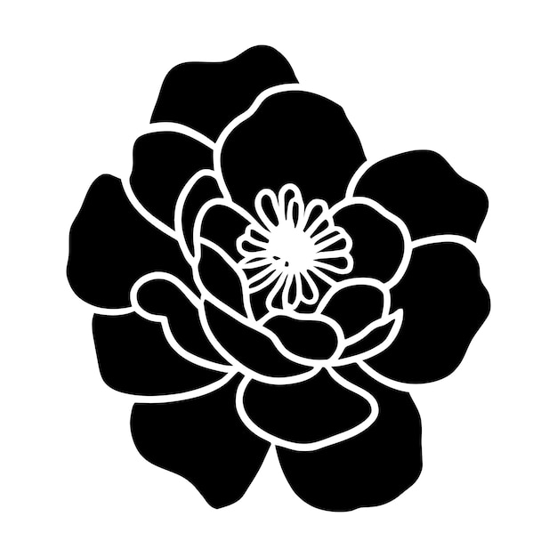 Ilustración simple de flores dibujada a mano