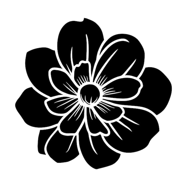 Ilustración simple de flores dibujada a mano