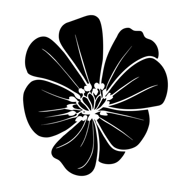 Ilustración simple de flores dibujada a mano