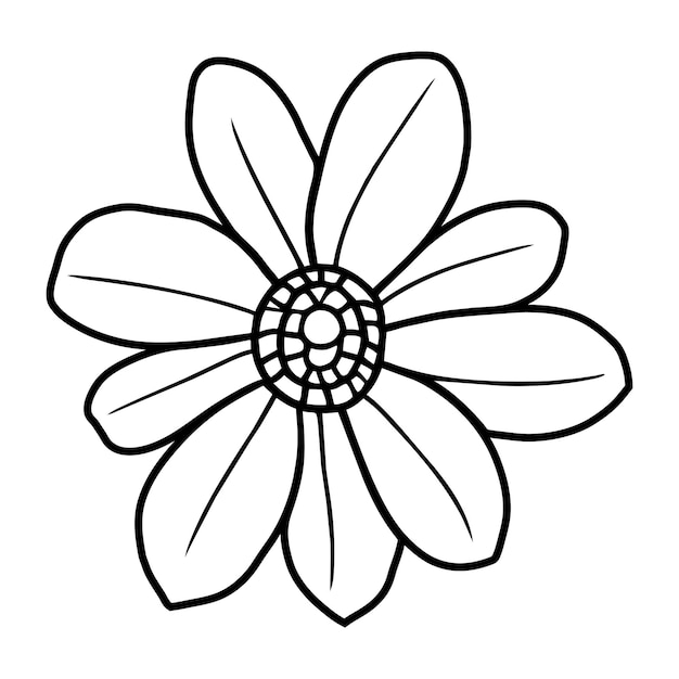 Ilustración simple de flores dibujada a mano