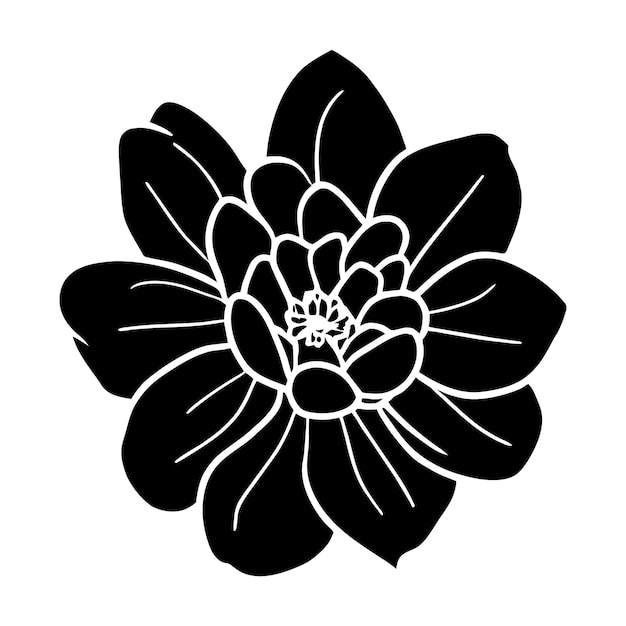 Ilustración simple de flores dibujada a mano