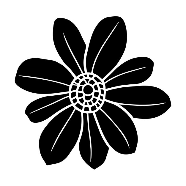 Ilustración simple de flores dibujada a mano