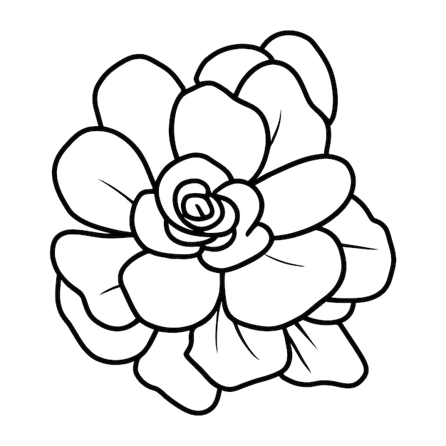 Ilustración simple de flores dibujada a mano