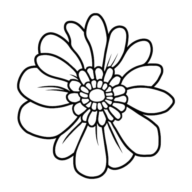 Ilustración simple de flores dibujada a mano