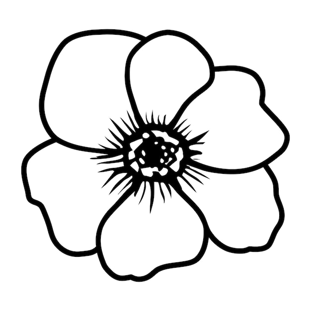 Ilustración simple de flores dibujada a mano