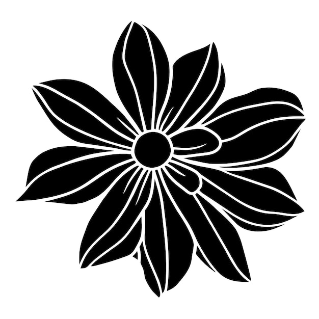 Ilustración simple de flores dibujada a mano