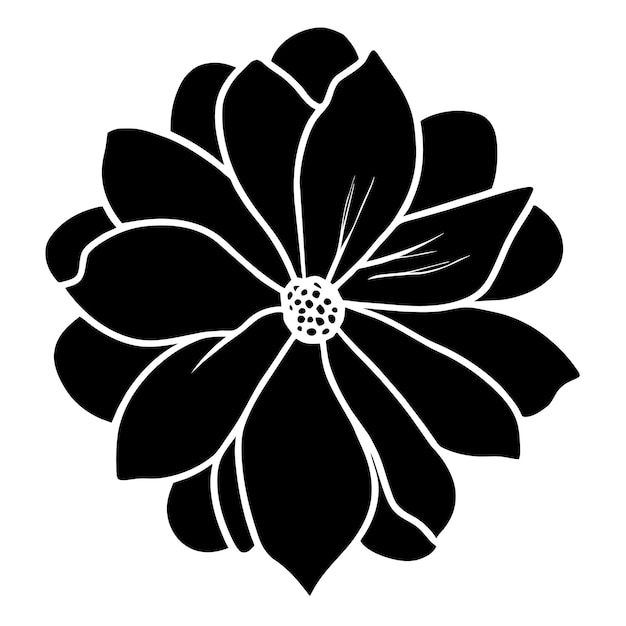 Ilustración simple de flores dibujada a mano