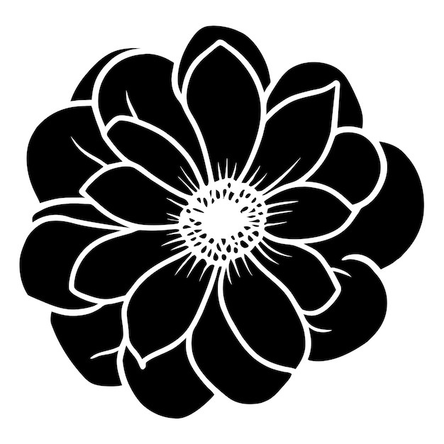 Ilustración simple de flores dibujada a mano
