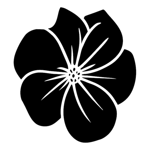 Ilustración simple de flores dibujada a mano