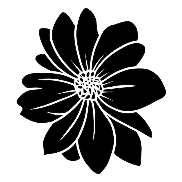 Ilustración simple de flores dibujada a mano