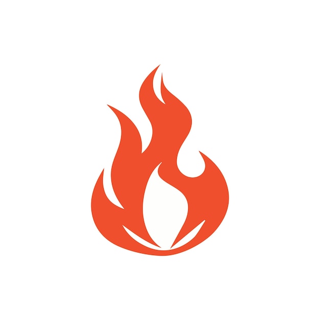 Ilustración simple de fuego fuego clipart de llama fuego icono de llama y concepto de logotipo Diseño