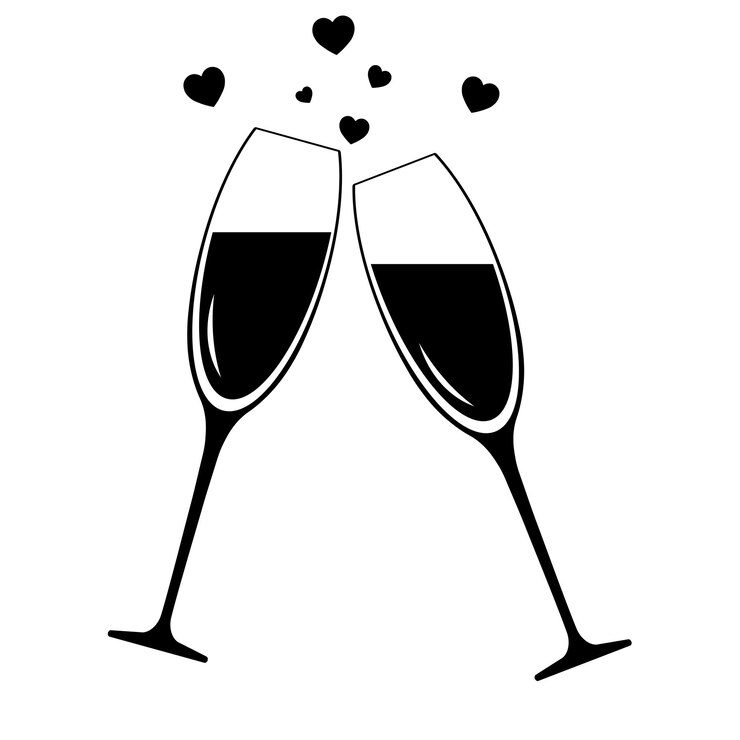 Ilustración simple del icono del corazón para el Día de San Valentín