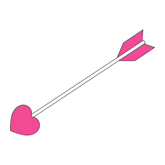 Ilustración simple del icono del corazón para el Día de San Valentín