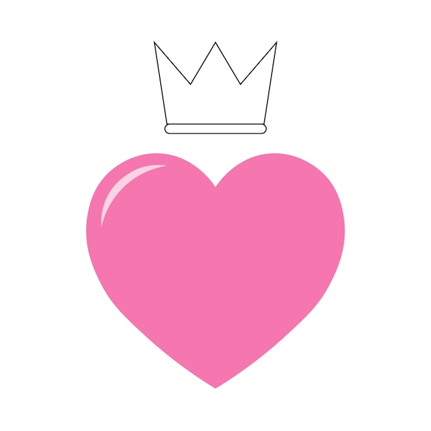 Ilustración simple del icono del corazón para el Día de San Valentín