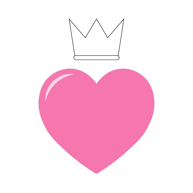 Ilustración simple del icono del corazón para el día de san valentín