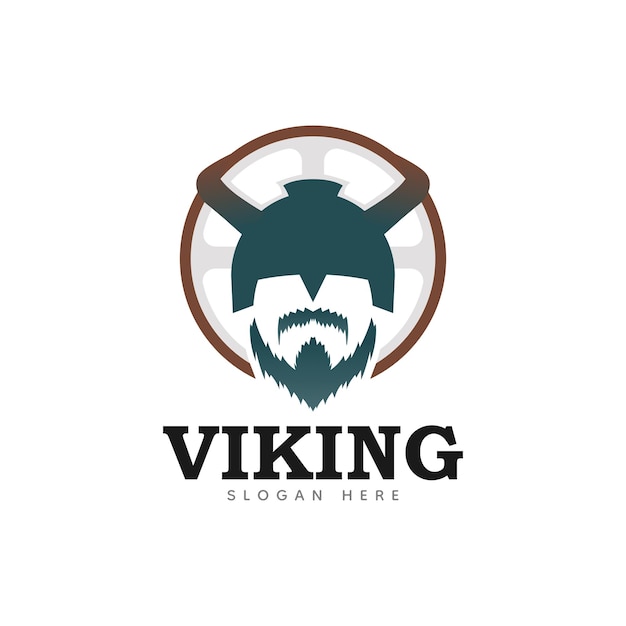 Vector ilustración simple del logo vikingo diseño premium