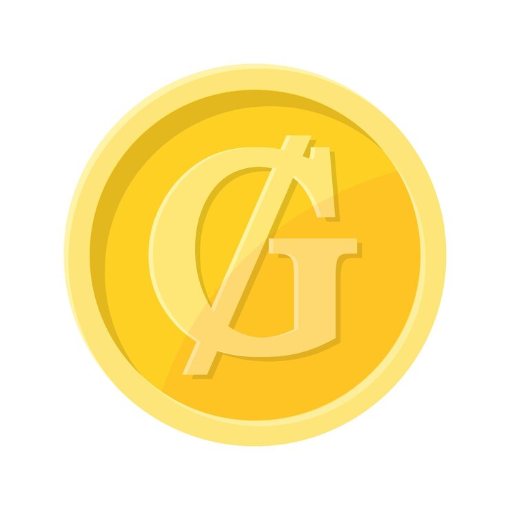 Vector ilustración simple de la moneda de colón concepto de moneda de internet estilo plano