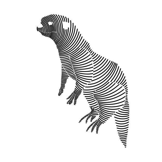 Ilustración simple de una nutria 2