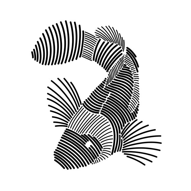Ilustración simple de un pez payaso 1