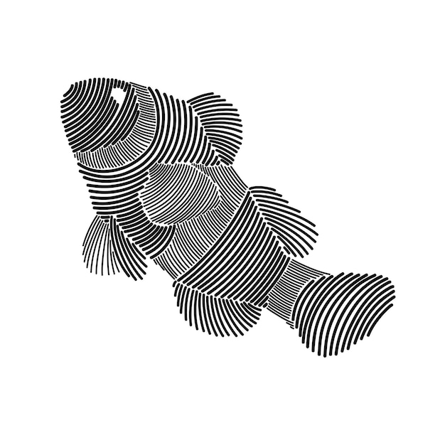 Ilustración simple de un pez payaso 2
