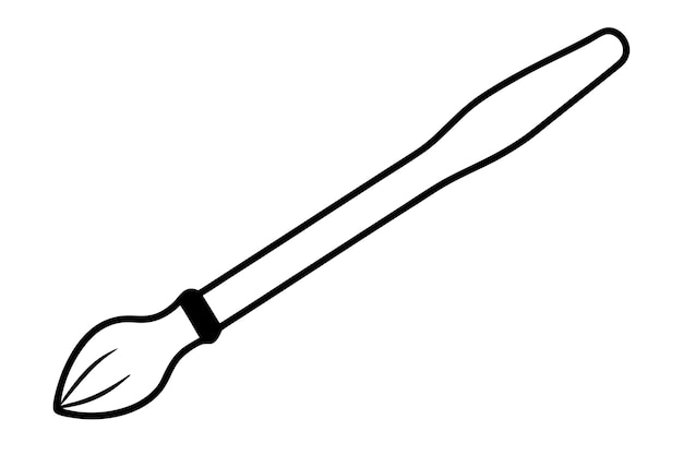Ilustración simple de un pincel perfecto para conceptos artísticos