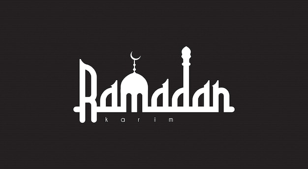 Ilustración simple de ramadán kareen