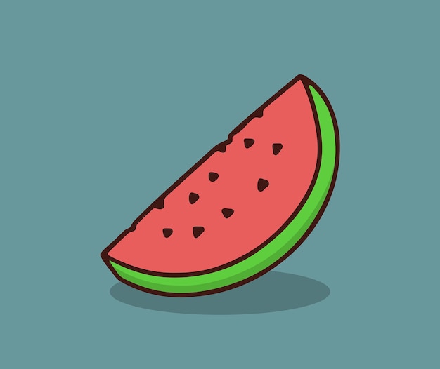 Ilustración simple de la sandía fresca