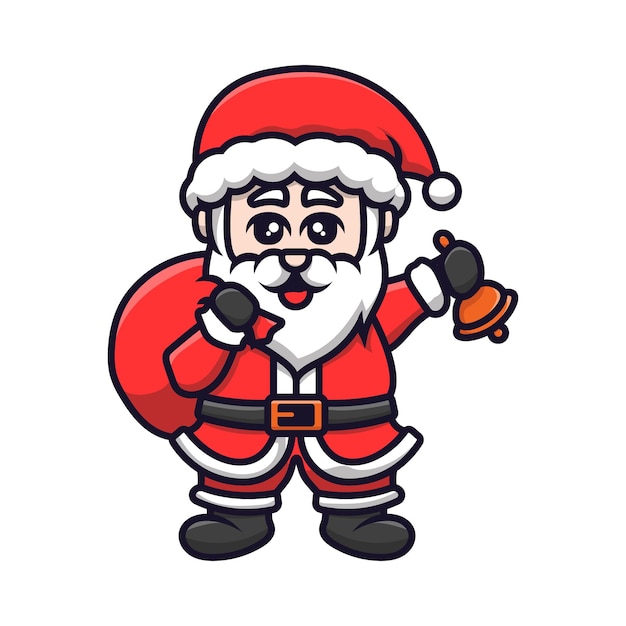 Ilustración simple de santa claus