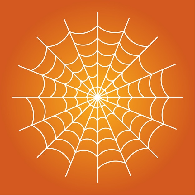Ilustración simple de tela de araña para el estilo plano de Feliz Día de Halloween