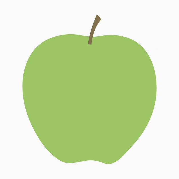 Ilustración simple del vector de la manzana verde