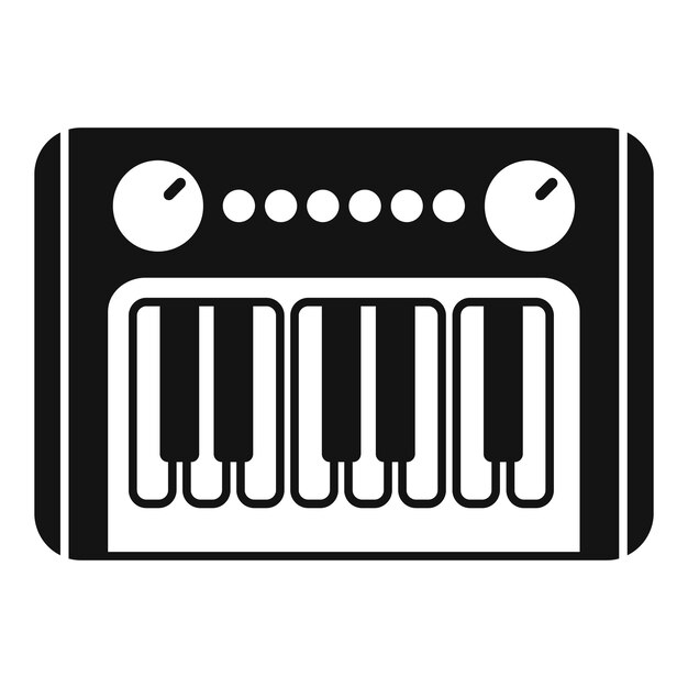 Ilustración simplificada del teclado del sintetizador