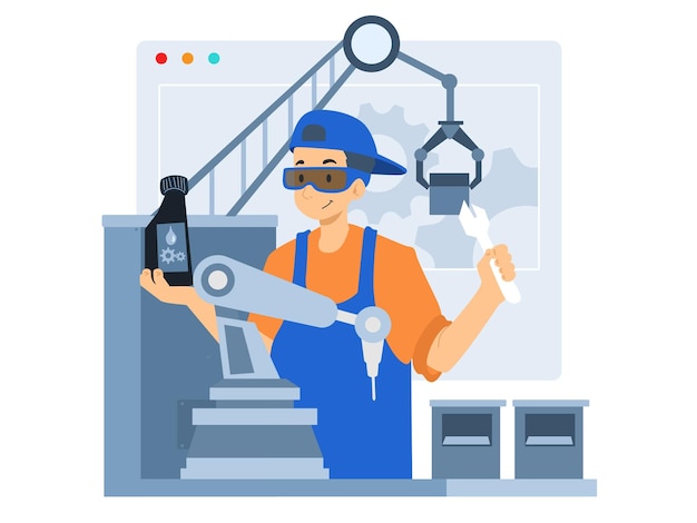 Vector ilustración del sistema de reparación