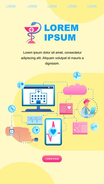 Ilustración Sistema de transferencia de datos de salud del paciente