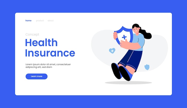 Ilustración del sitio web de seguros médicos