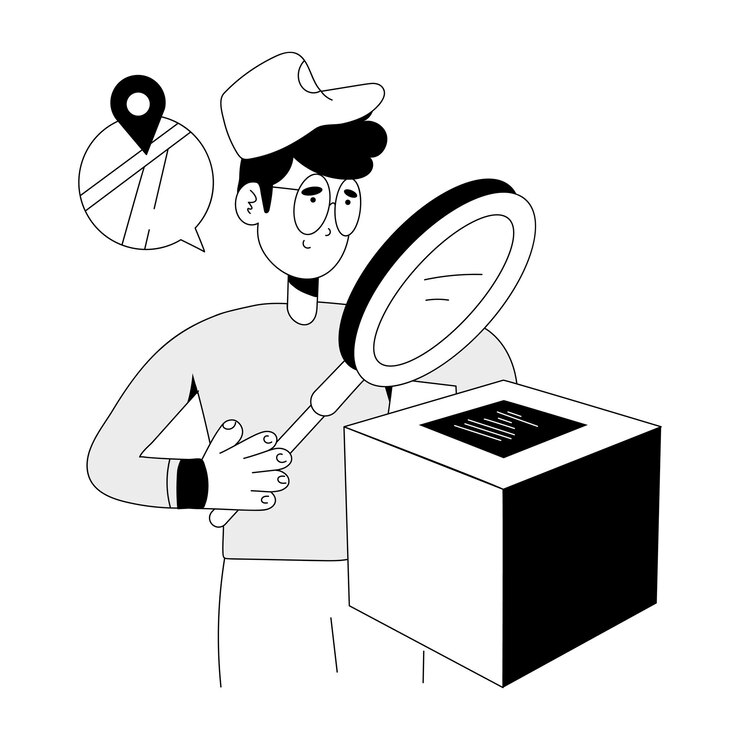Vector ilustración sketchy del mensajero