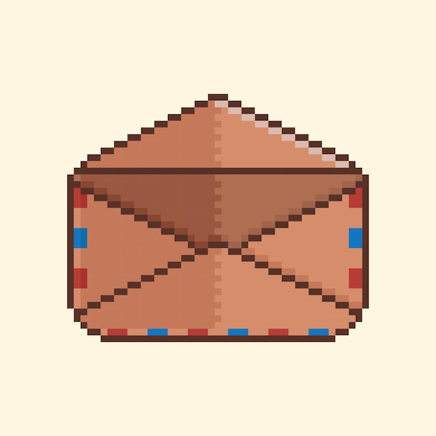 Ilustración del sobre en estilo pixel art