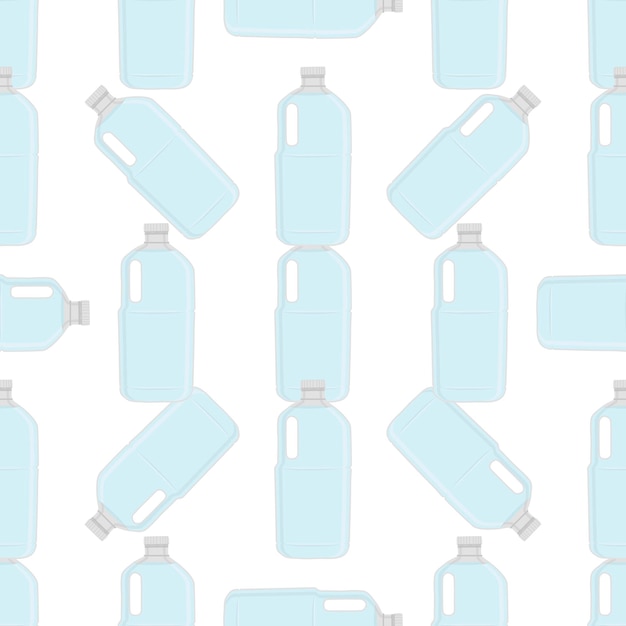 Ilustración sobre el tema establece tipos idénticos de botellas de plástico