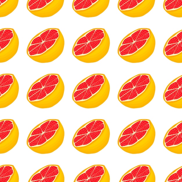 Ilustración sobre el tema gran pomelo sin costuras de color