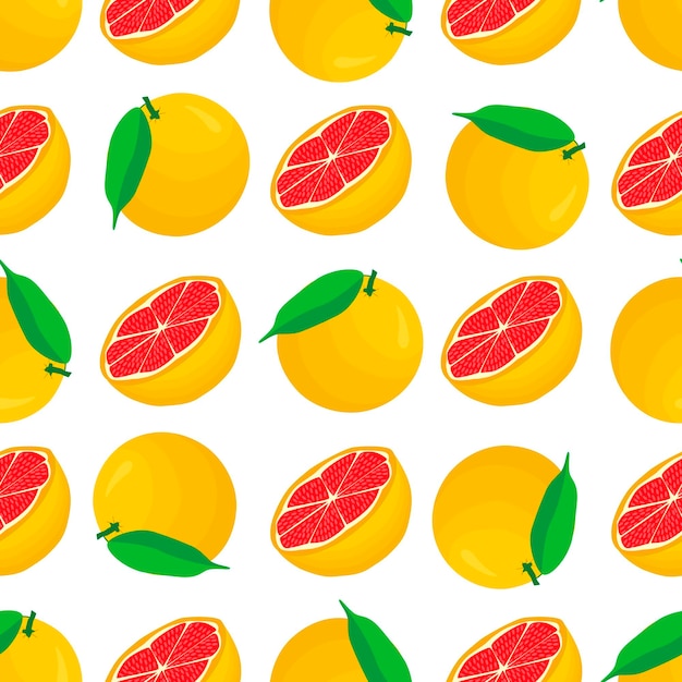 Ilustración sobre el tema gran pomelo sin costuras de color