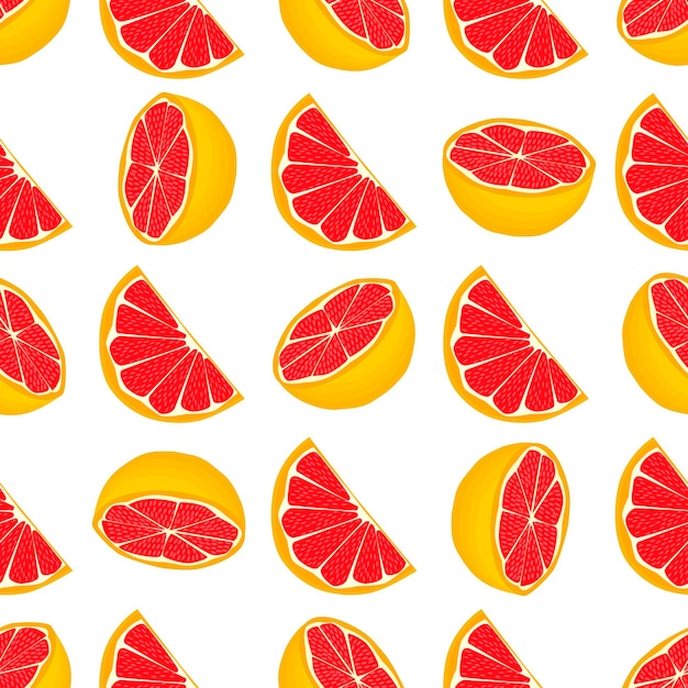 Ilustración sobre el tema gran pomelo sin costuras de color