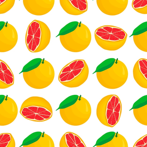 Ilustración sobre el tema gran pomelo sin costuras de color