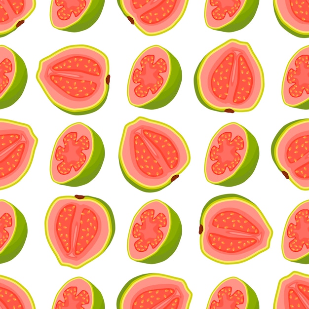 Ilustración sobre el tema guayaba inconsútil de color grande