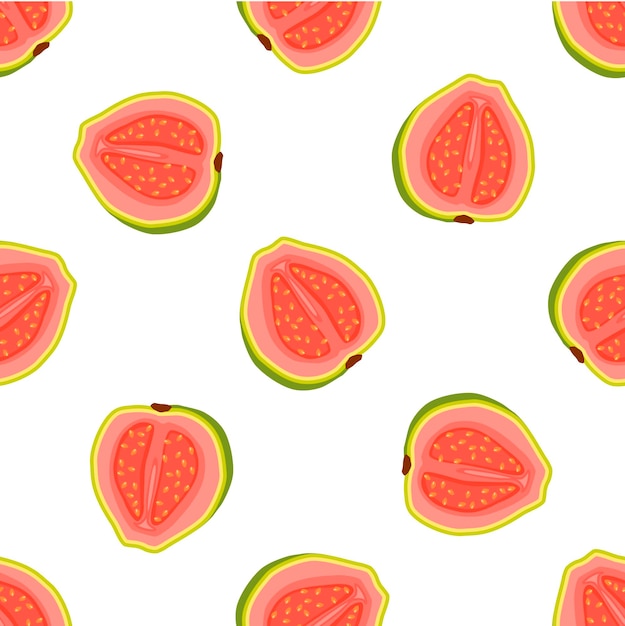 Ilustración sobre el tema guayaba inconsútil de color grande