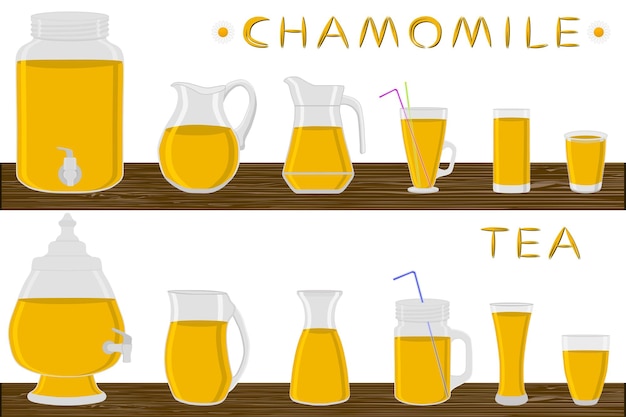 Vector ilustración sobre el tema kit grande diferentes tipos de cristalería