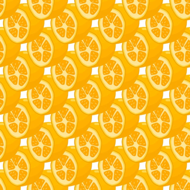 Ilustración sobre el tema del kumquat sin costuras de gran color